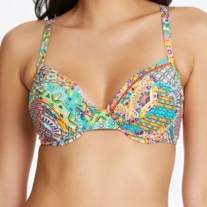 NWT Bleu Rod Beattie Seriously Sunny Underwire Molded Bikini Top Cup Bra